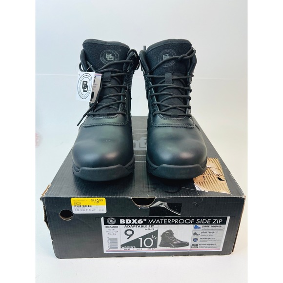 BD Protective Equipment BDX6 Waterproof Side Zip Tactical Boots Black Mens 9 NEW main image 4